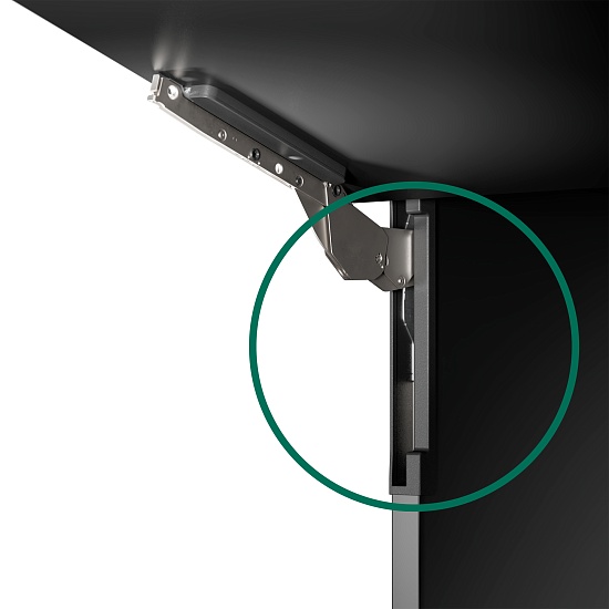 Комплект для торцевой части ФриСлим Флап при врезном монтаже, АНТРАЦИТ