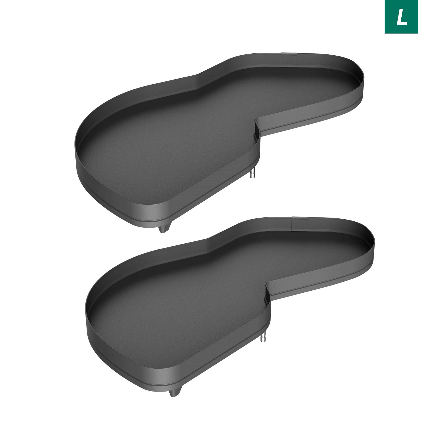 Комплект полок левый Леманс 450 мм Арена ПЬЮР (2 полки + рычаги) АНТРАЦИТ