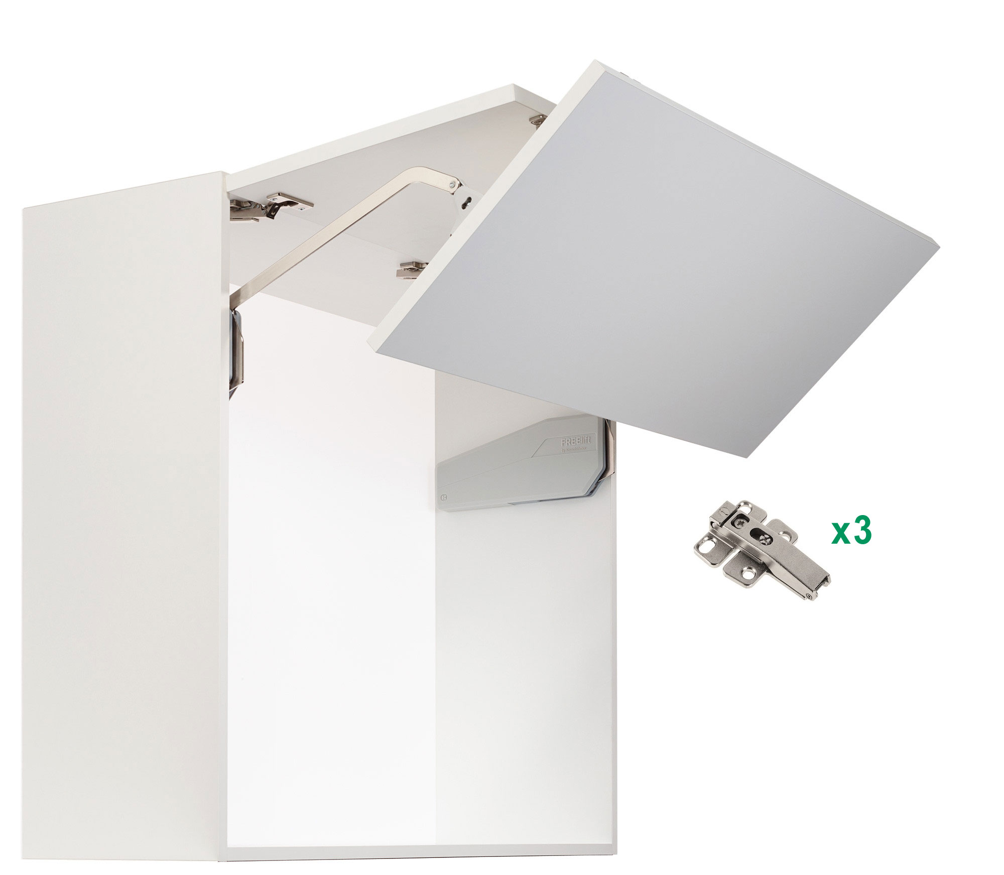 Комплект: Подъемник ФриФолд Шорт L6fs H 1000-1040 мм 9,1-16,1 кг без крышек, фасад 900 Kessebohmer | официальный магазин